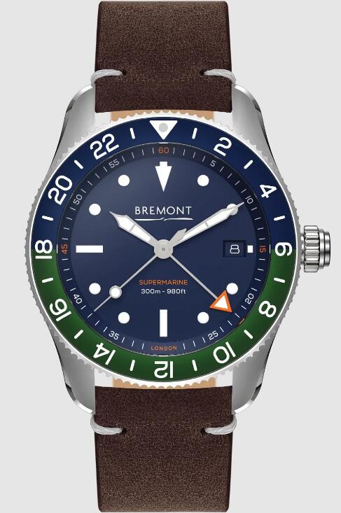 Bremont Supermarine divers S302 Brown leather Strap Replica Watch